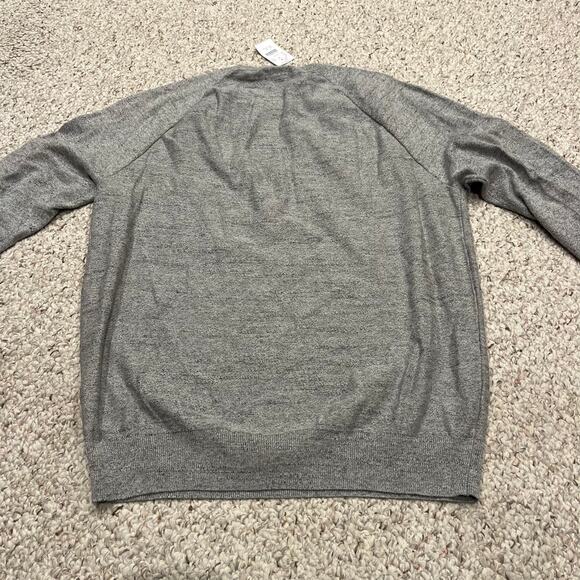 NWT J Crew Raglan Budded Crewneck Sweater Men's Sz L Gray Preppy Casual Cotton - Picture 7 of 7
